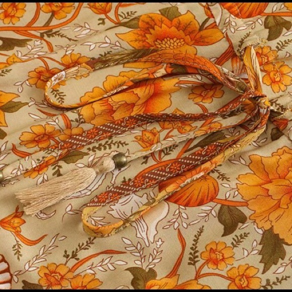 Seashell Gypsy boho floral tassel dress - Picture 12 of 16